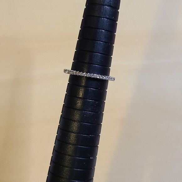 SILVER plated Rhinestone ring - Picture 1 of 2